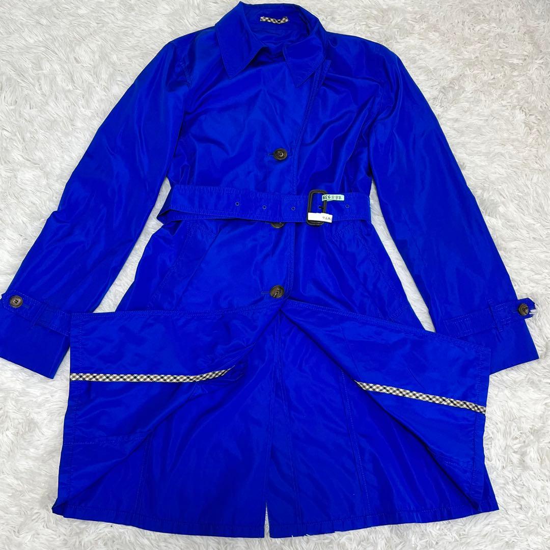 アクアスキュータム レインコート ベルト付 ブルー 大きいサイズ XL