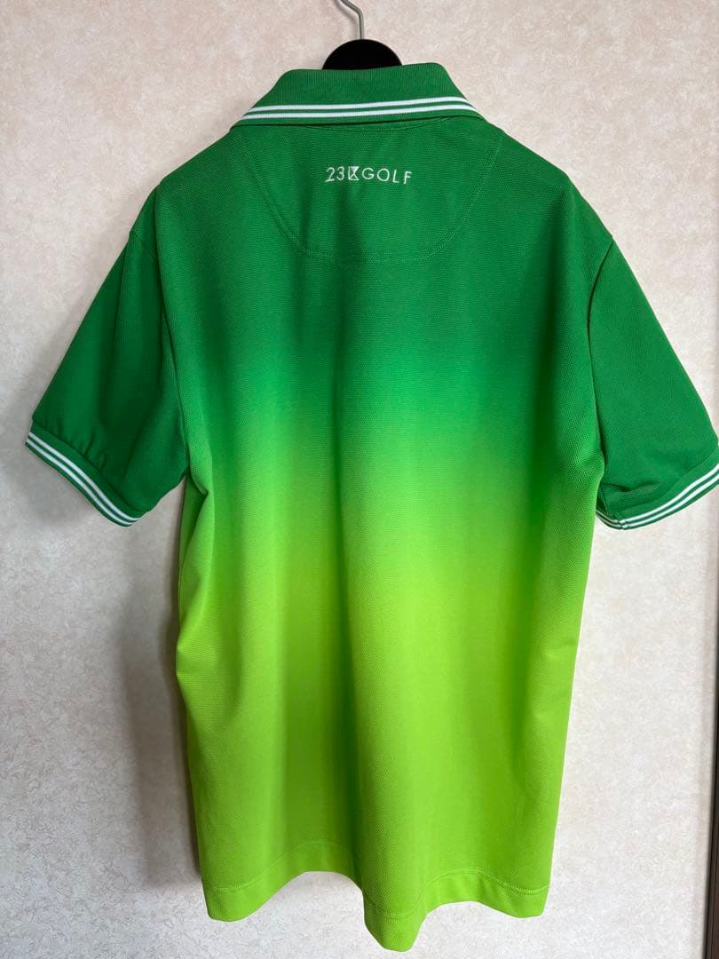 23区GOLF グラデーションポロシャツ グリーン