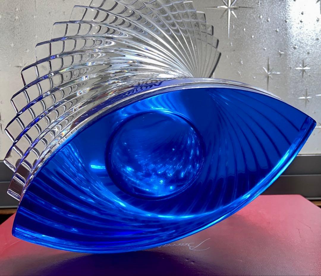 【極希少】バカラ ツイスト　Lサイズ　ブルーカラー　こめを