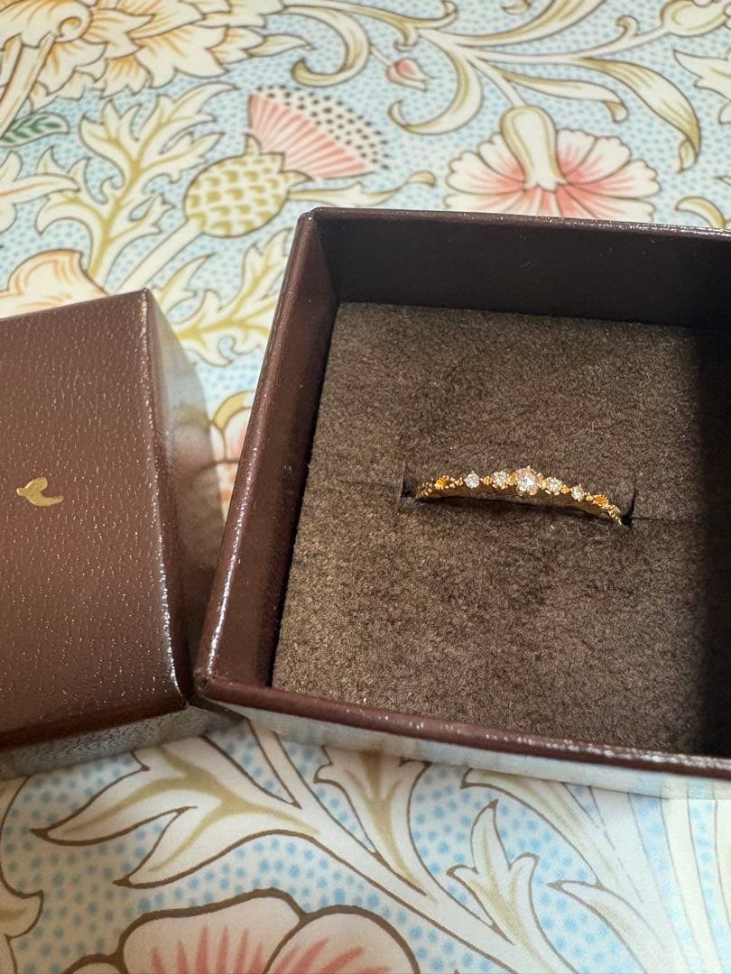 アガットクラシック K18YG ローズカットダイヤモンドリングagete