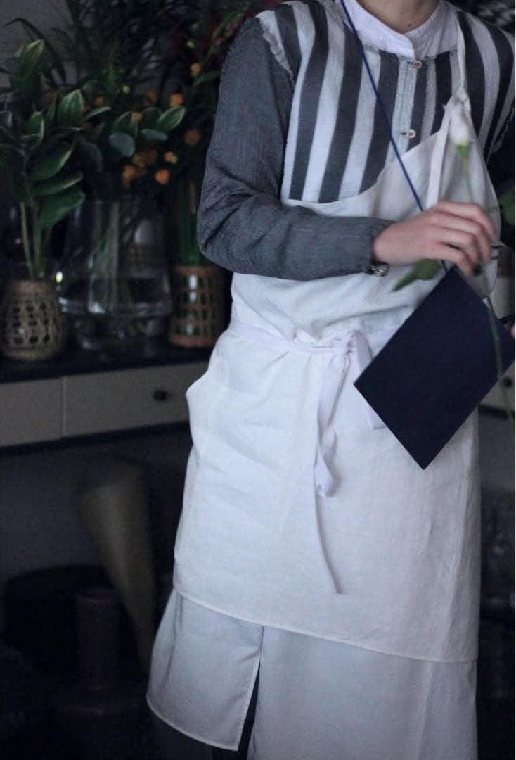 MALU TO マルト［未使用］ワンショルダー　リネン レイヤーエプロン