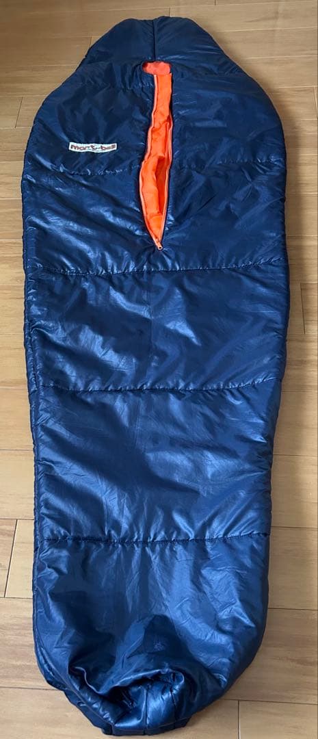 1985年購入mont-bell 初期ロゴ、Dacron内綿使用ネイビー 寝袋
