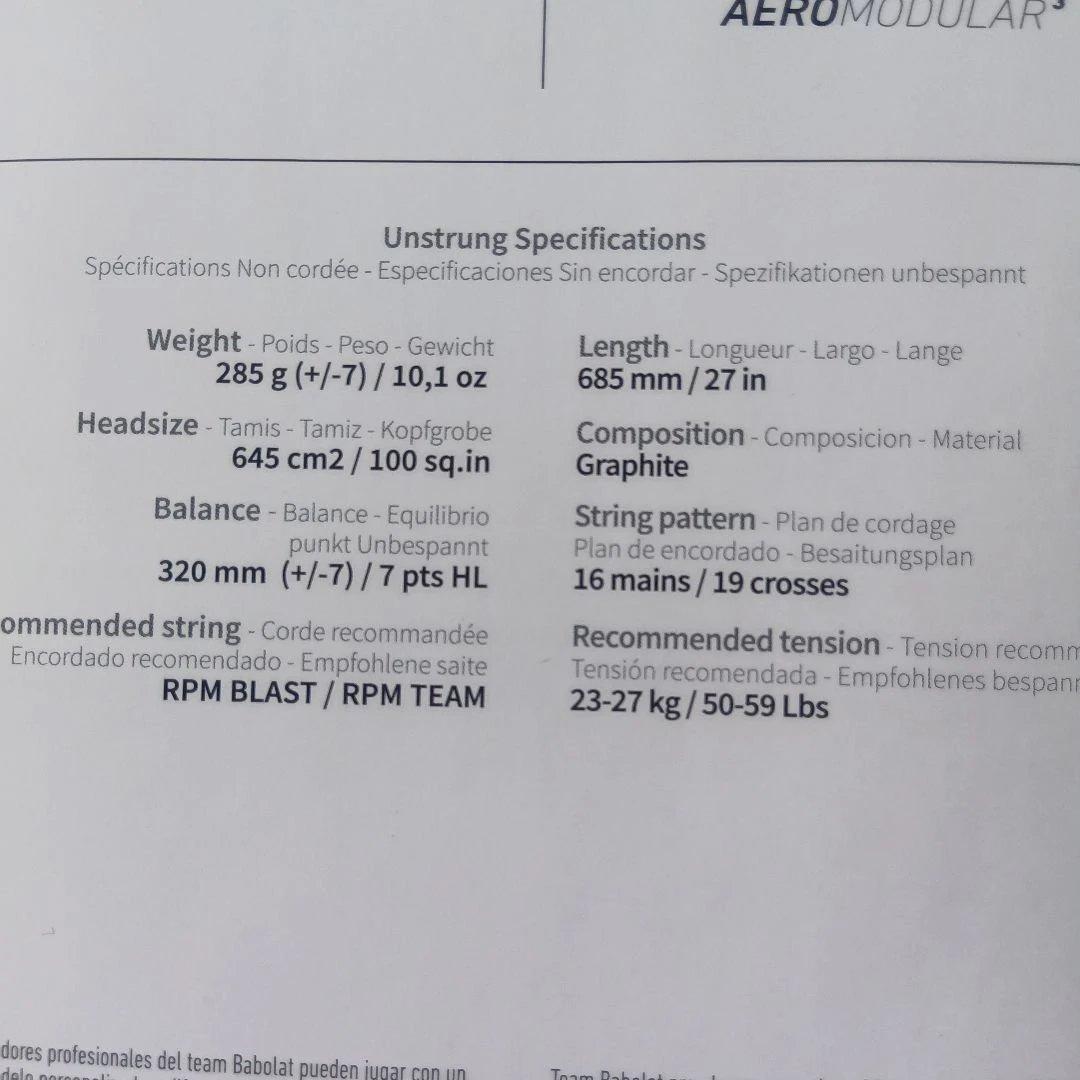 ラケット(硬式用) BabolaT Pure Aero Team 2022 G2