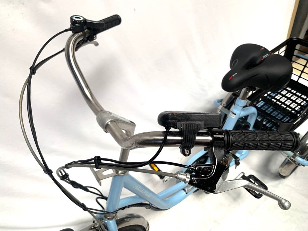 【即乘】送料無料 電動アシスト三輪自転車 新品バッテリセル10Ah 動作確認済