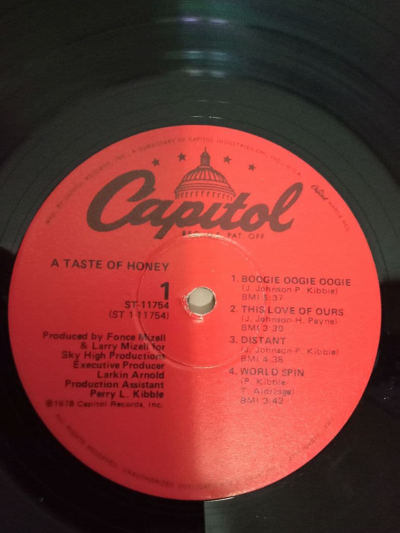A Taste Of Honey　フリーソウル　レアグルーヴ　ディスコ　FUNK
