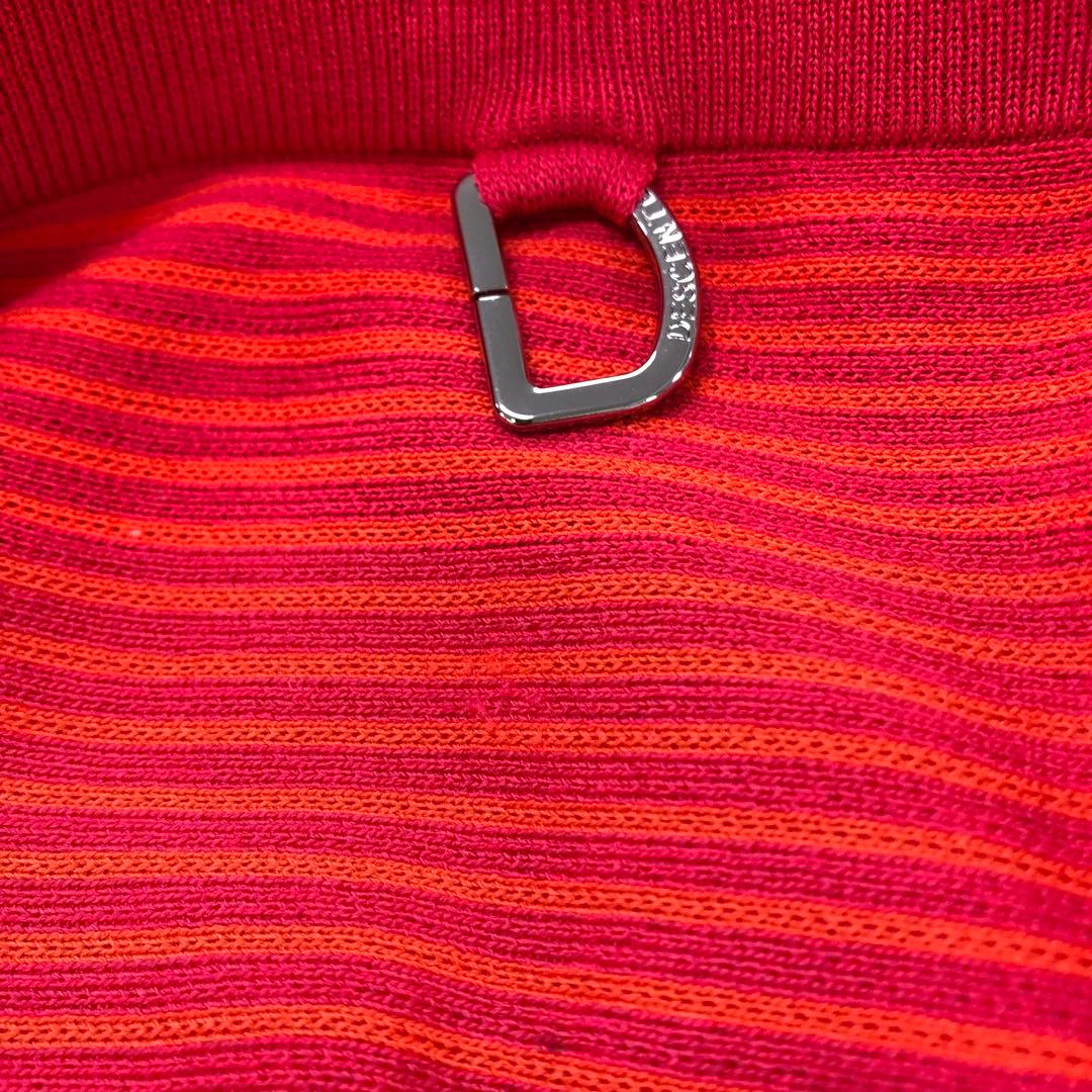 デサントゴルフ　ピンク/オレンジ　ボーダー　レディーススカート　ウエストゴム　S