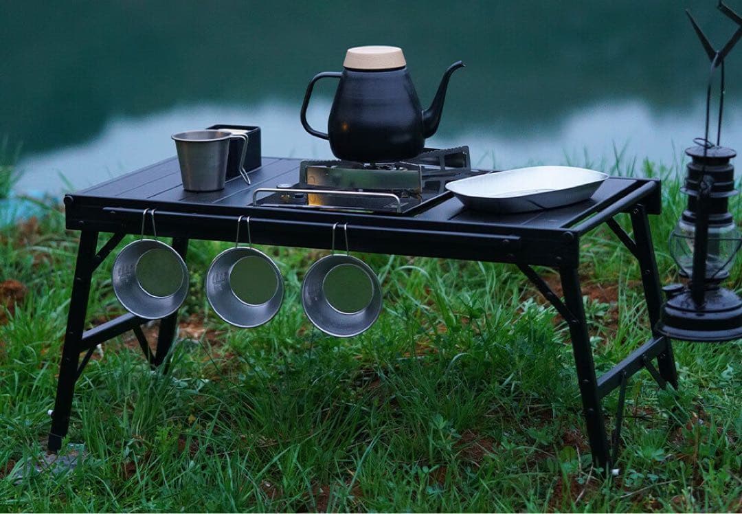 ★ Simpleme ★アルミIGTテーブル★OW-8242★BLACK★