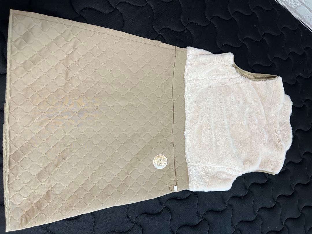 ノースリーブワンピース ベージュ フリースキルティング