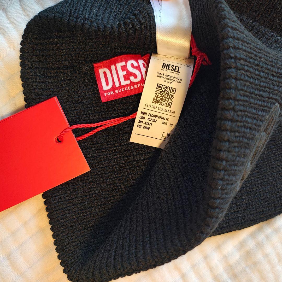 新品未使用 DIESEL ニット帽 ブラックビーニー