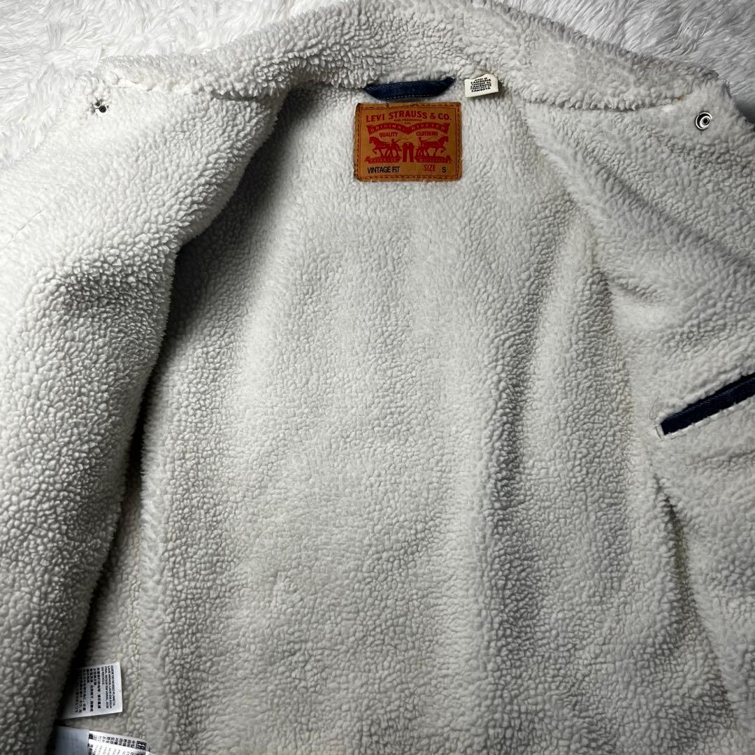 ✨美品✨Levi's リーバイス/Gジャン/S/コットン/インディゴ/裏ボア