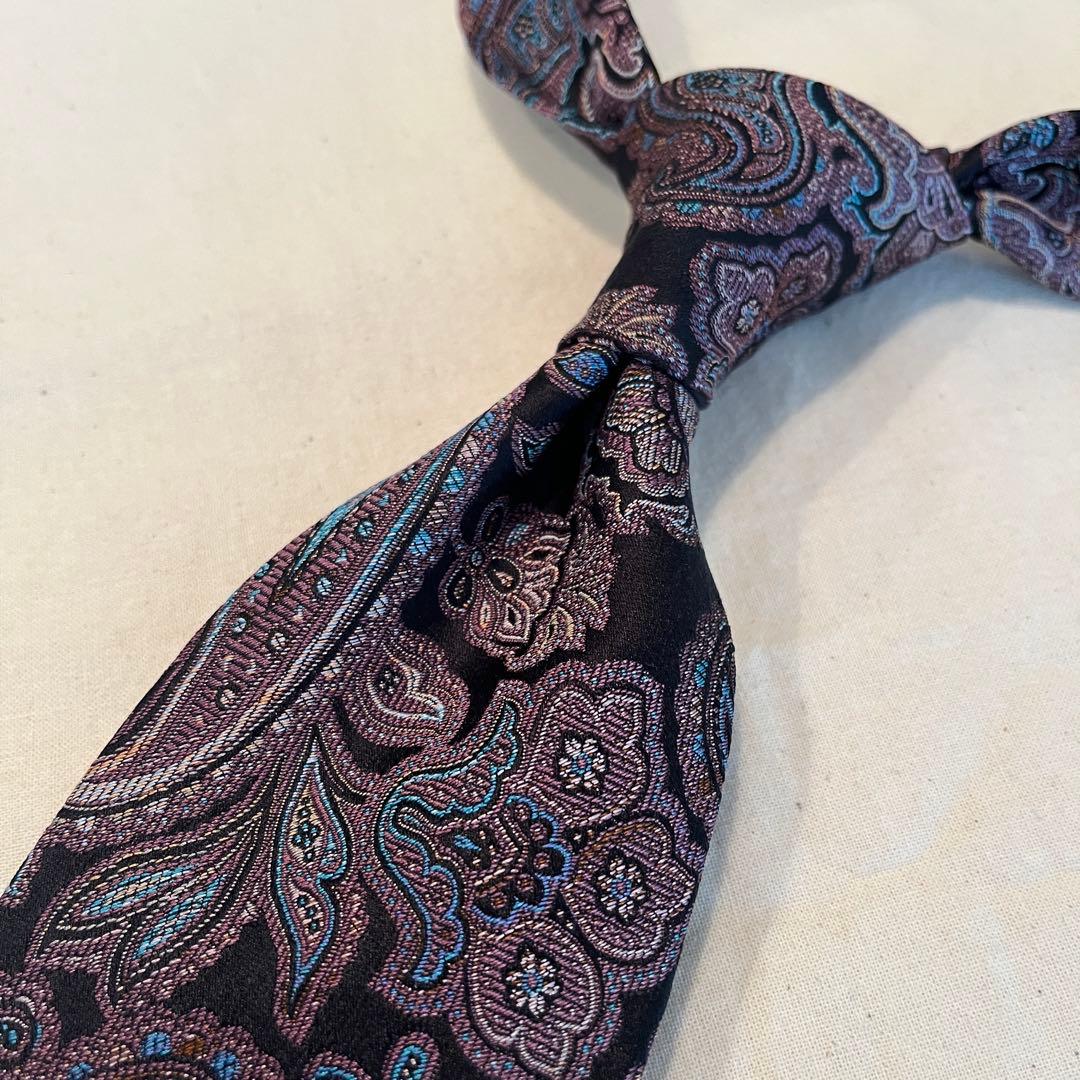 【未使用に近い★好デザイン】ポールスミスのセンスを感じるペイズリー柄ネクタイ★★
