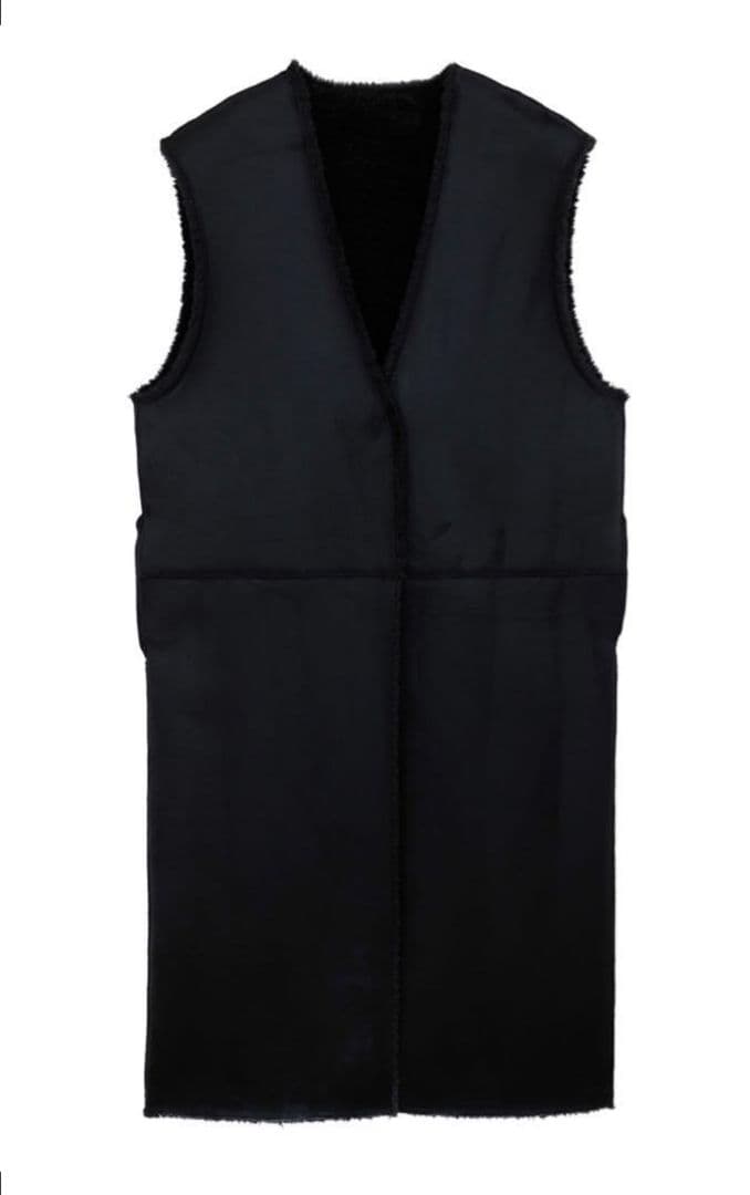 Ameri　FABRIC BLOCKING LONG BOA VEST
