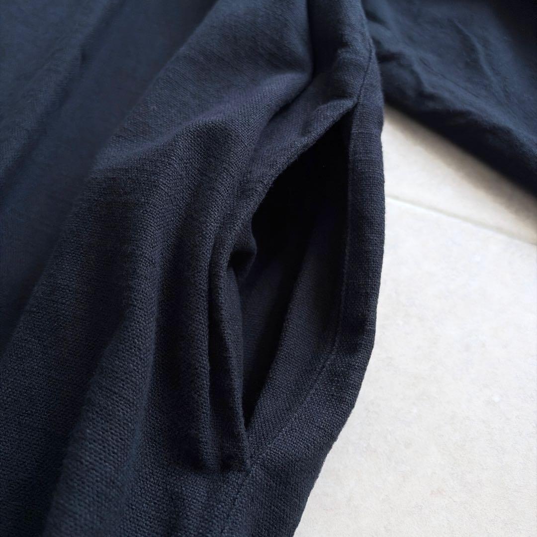 Freada フリーダ 刺繍 スモッグ ワンピース ギャザースリーブ 厚手