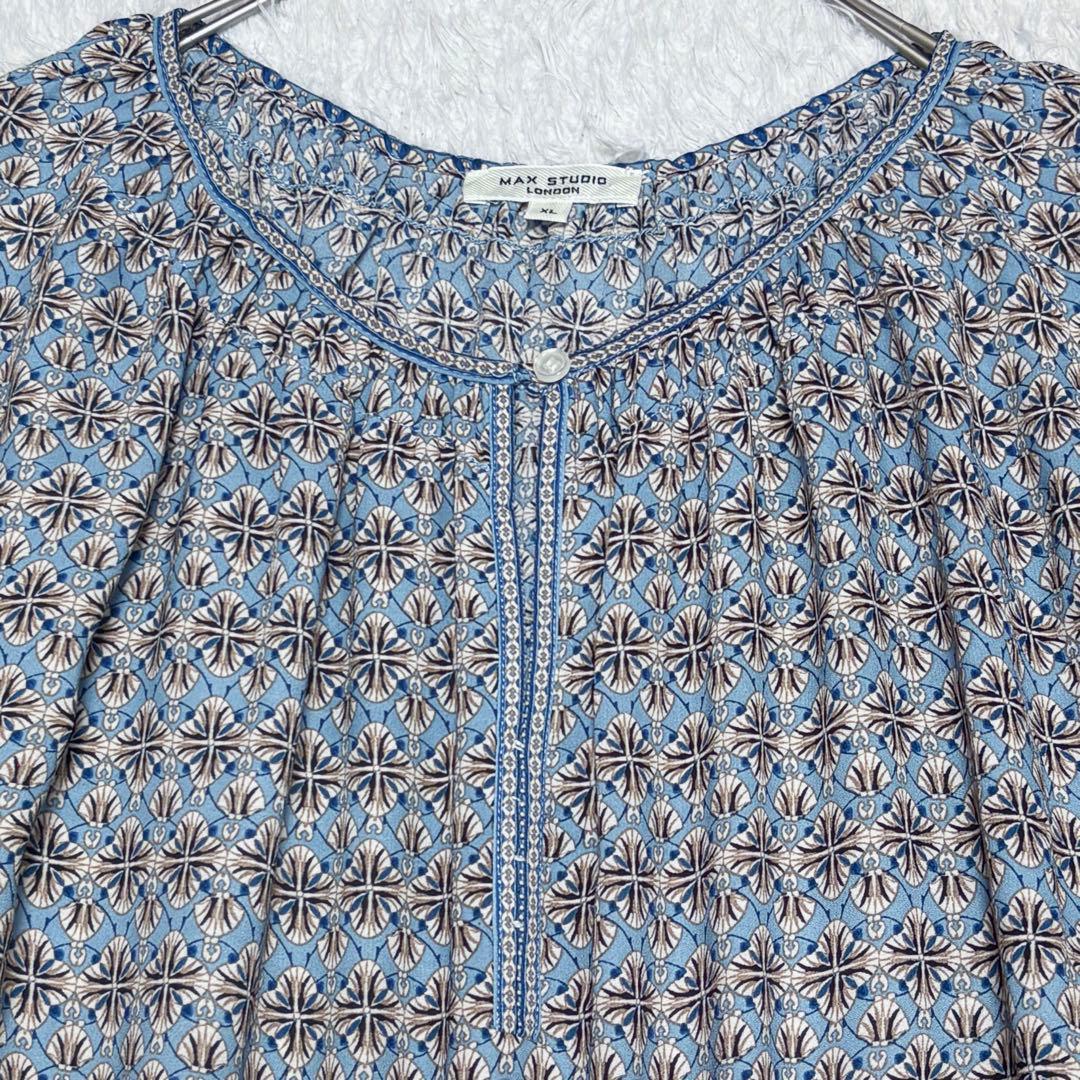 【美品】マックススタジオロンドン プリーツ ボリューム ワンピース 上品 春