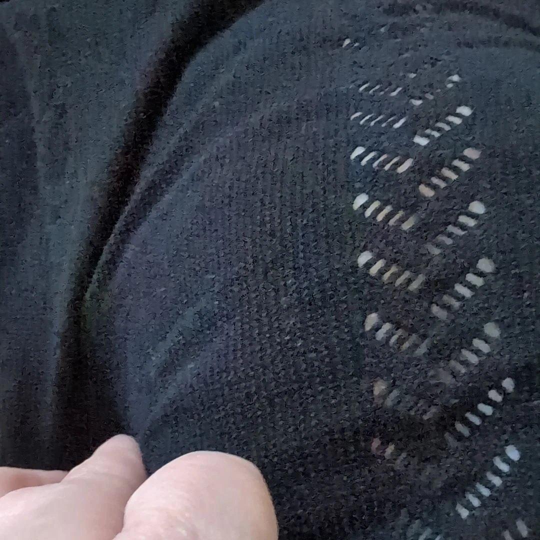 新品ChacottノーソーイングニットМ黒ヘリンボーンハイネック