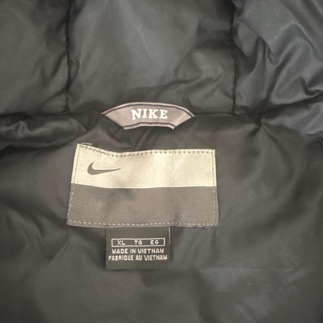 防寒ベンチコート［NIKE］ダウン、フェザーロング丈　NIKEロゴ刺繍