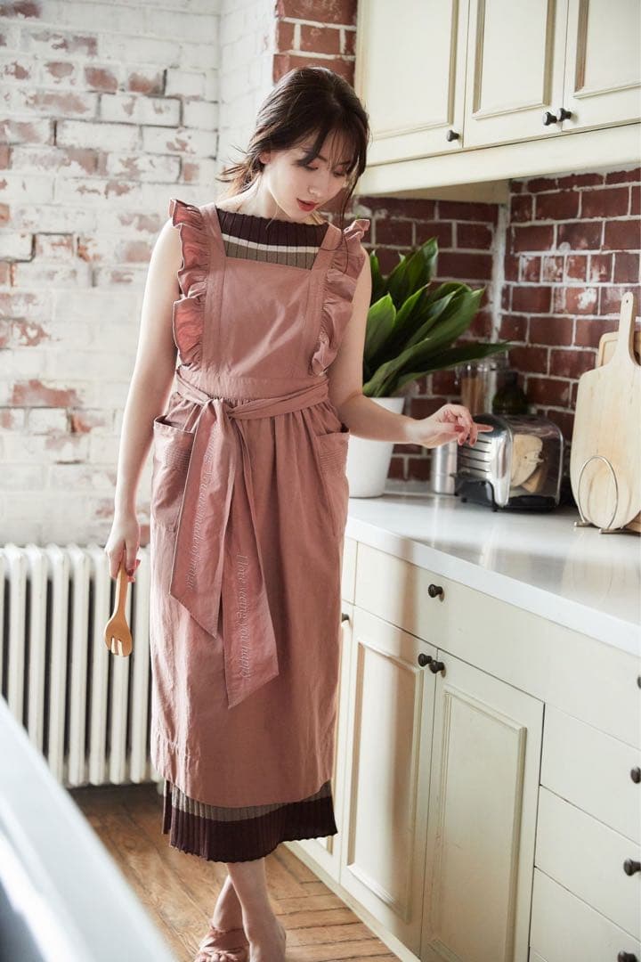 エプロン・三角巾 Washed Cotton Apron herlipto