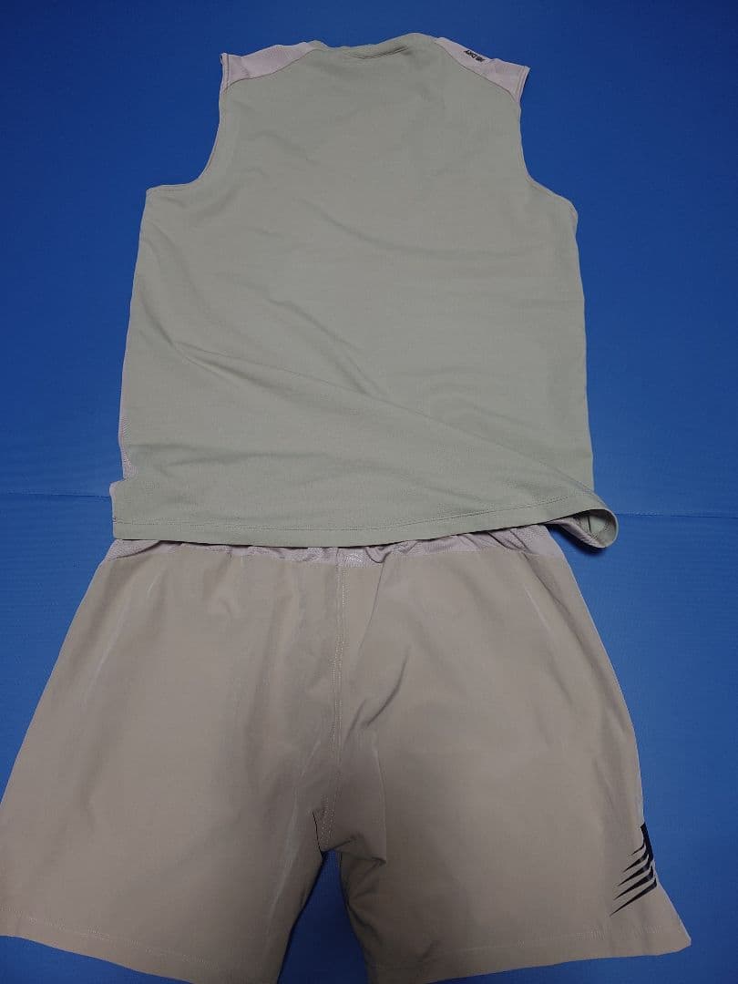 ニューバランス　ノースリーブシャツAMT55205、ショーツ AMS55200