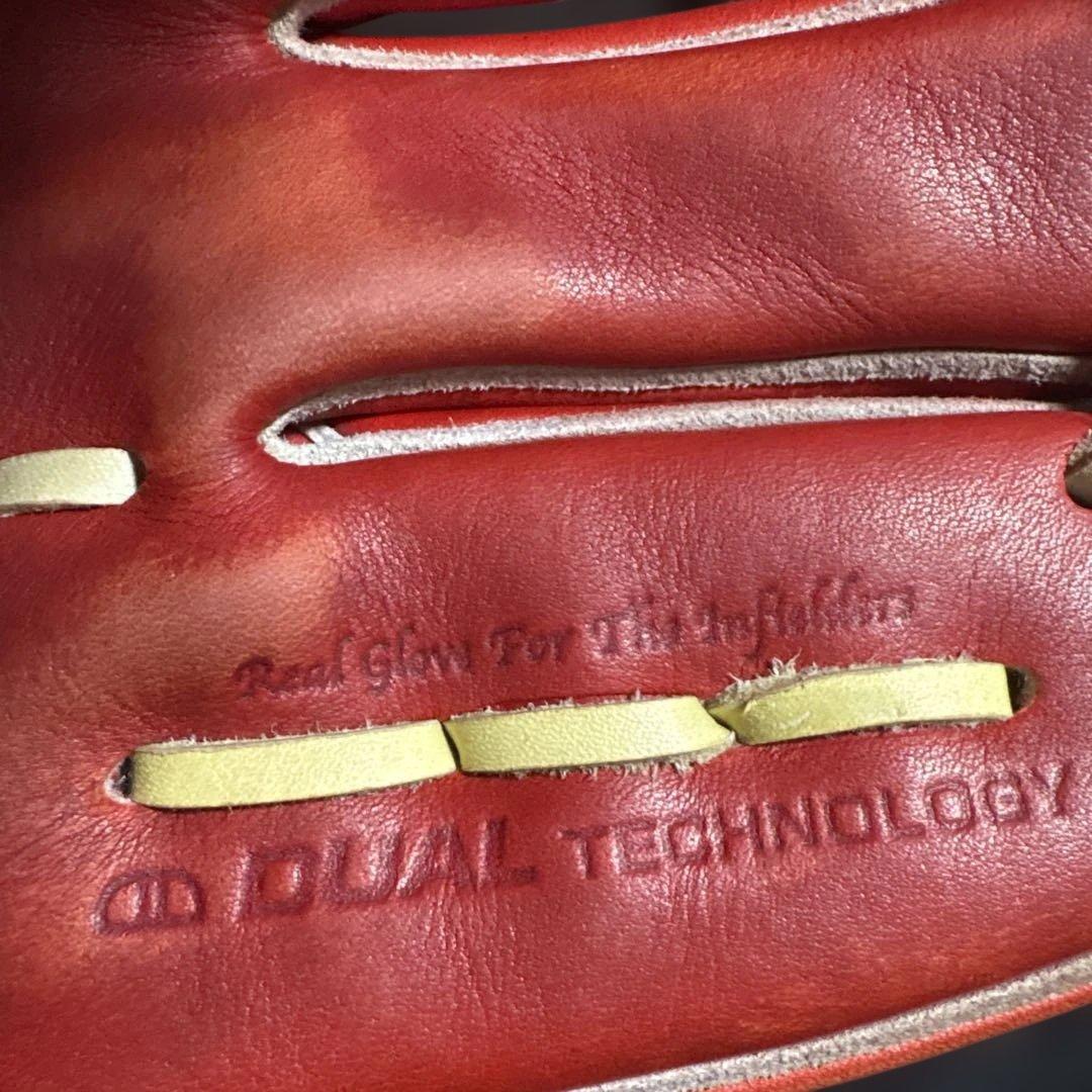 ウィルソンスタッフ 硬式グローブ 内野手用 キャメルオレンジ 日本製 袋付