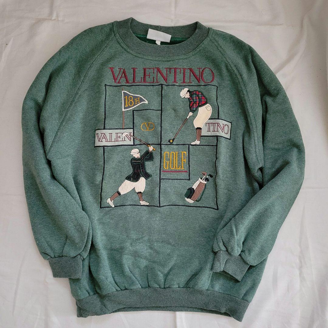 VALENTINO ゴルフ　刺繍　トレーナー　ヨーロッパ古着