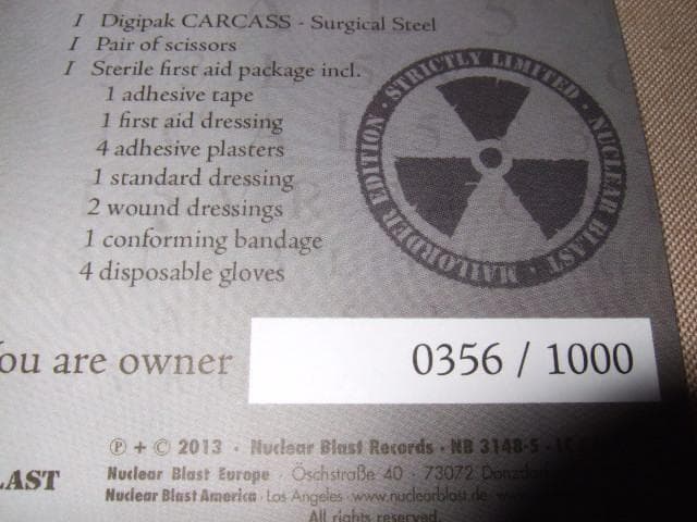 CARCASS,カーカス,限定1000セット,缶ボックス,デスメタル,メロデス