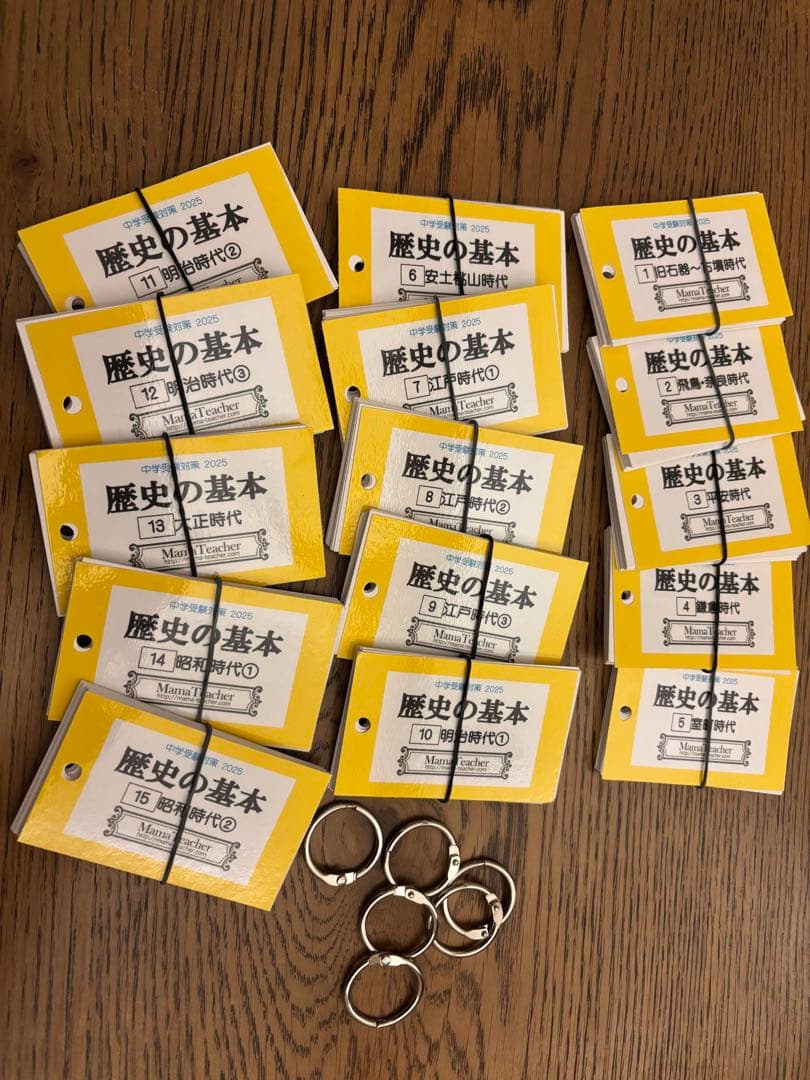 ママティーチャー　中学受験　歴史の基本 1〜15セット