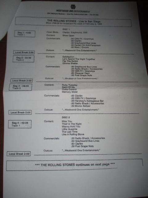 rolling stones live (RARE!!放送音源6CDRセット)