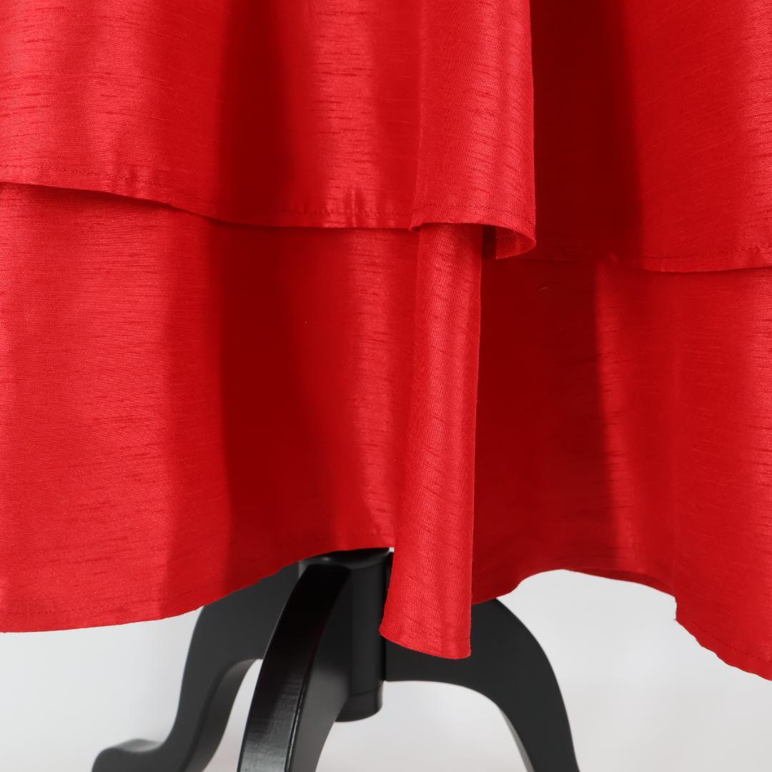 【美品 日本製 フラダンス衣装】レッド Paondor ワンピース ドレス 赤