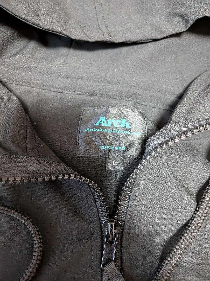 ARCH ブラック フード付きジャケット L