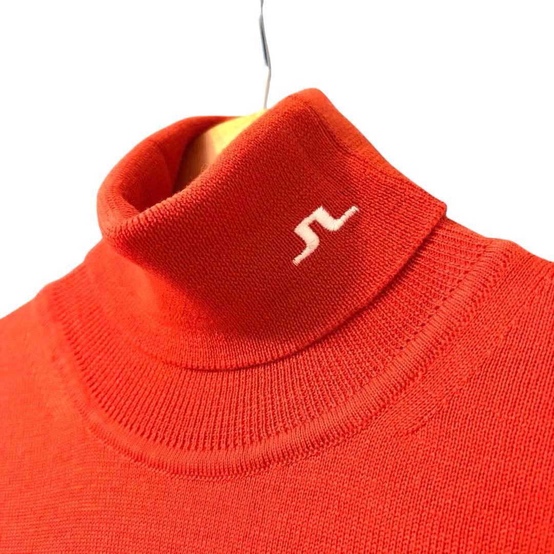美品✨ J.LINDEBERG セーター ニット オレンジ ゴルフウェア
