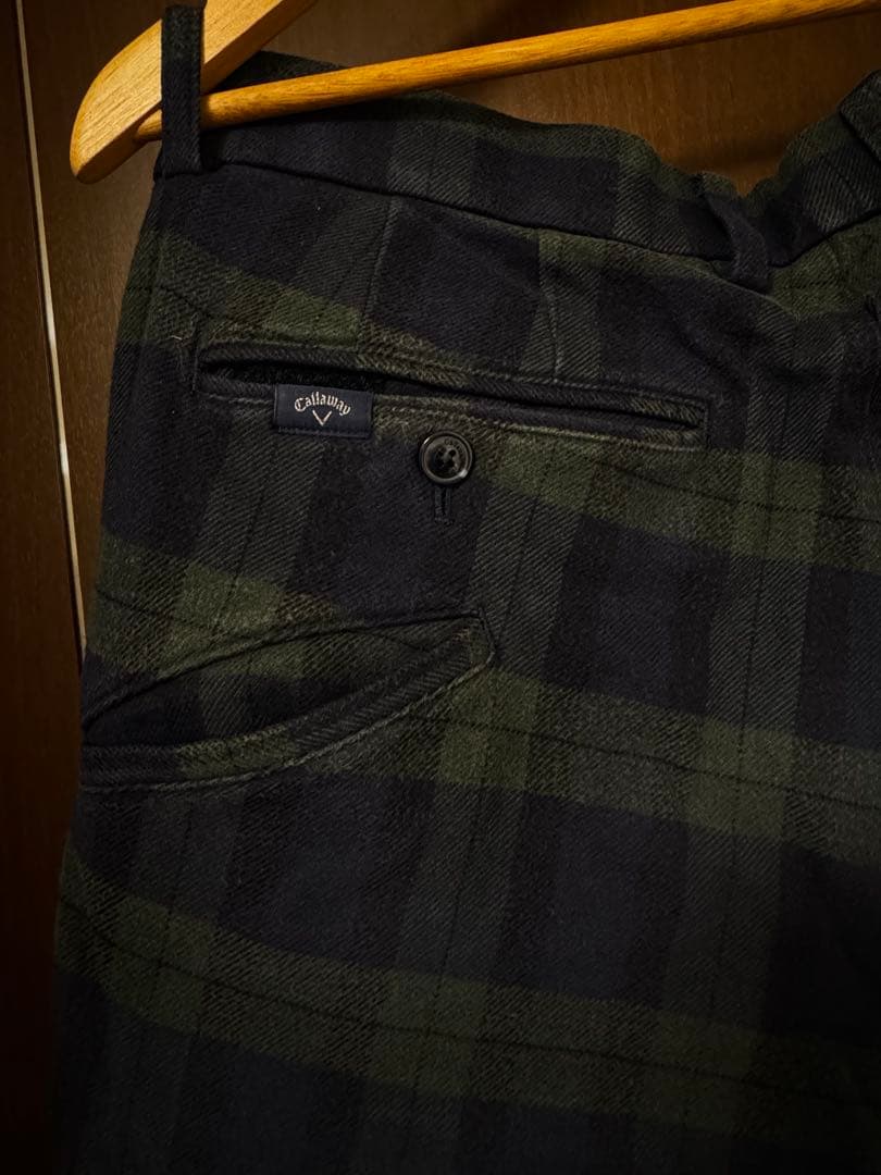 Callaway チェック柄パンツ ネイビー・グリーン