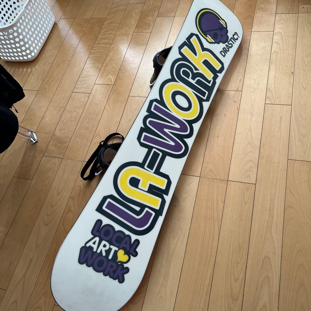 即滑走可‼️LOCAL ART WORK 144cm バインM カバー付　初心者向