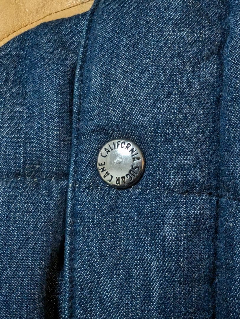 【 人気商品 】Sugar Cane デニムダウンベスト インディゴ Мサイズ