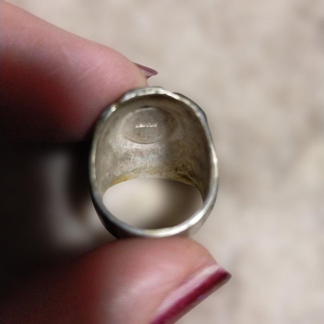 【お値下げ】ヴィンテージ　カレッジリング　女子学院　JG　シルバー　花形状　9号