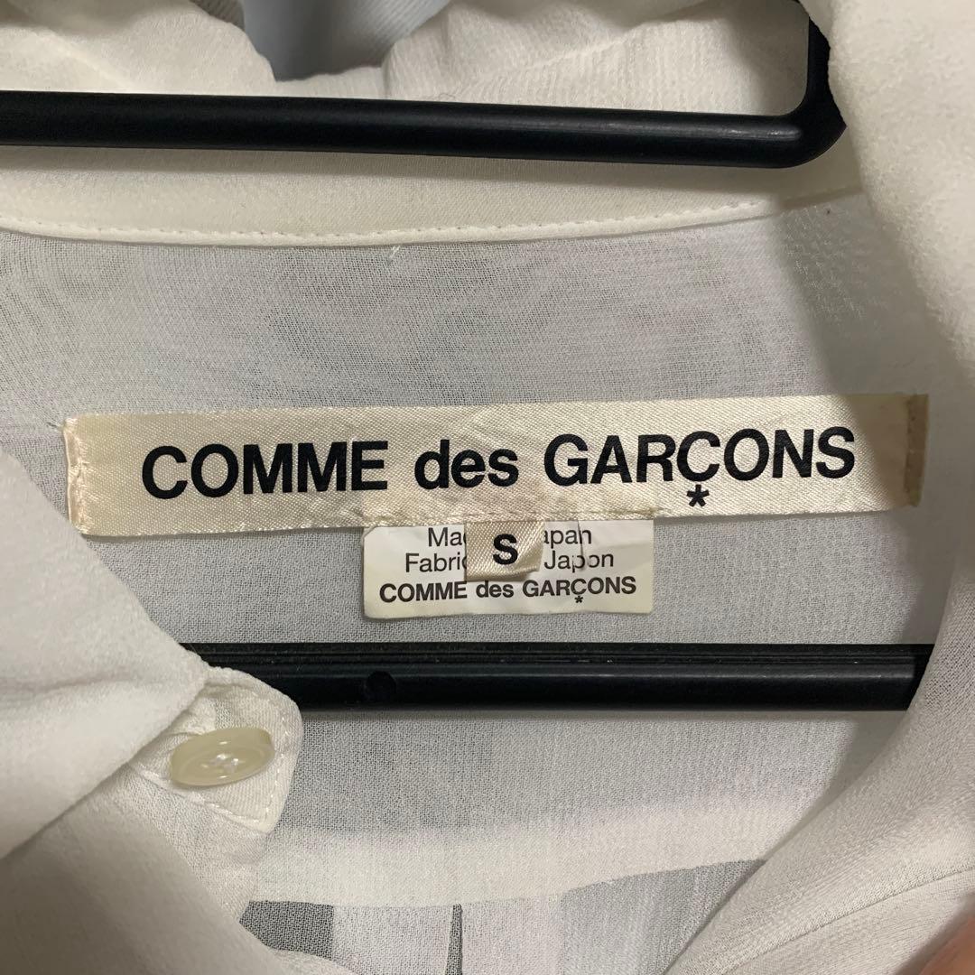 COMME des GARCONS ニットドッキングブラウス 白×アイボリー S