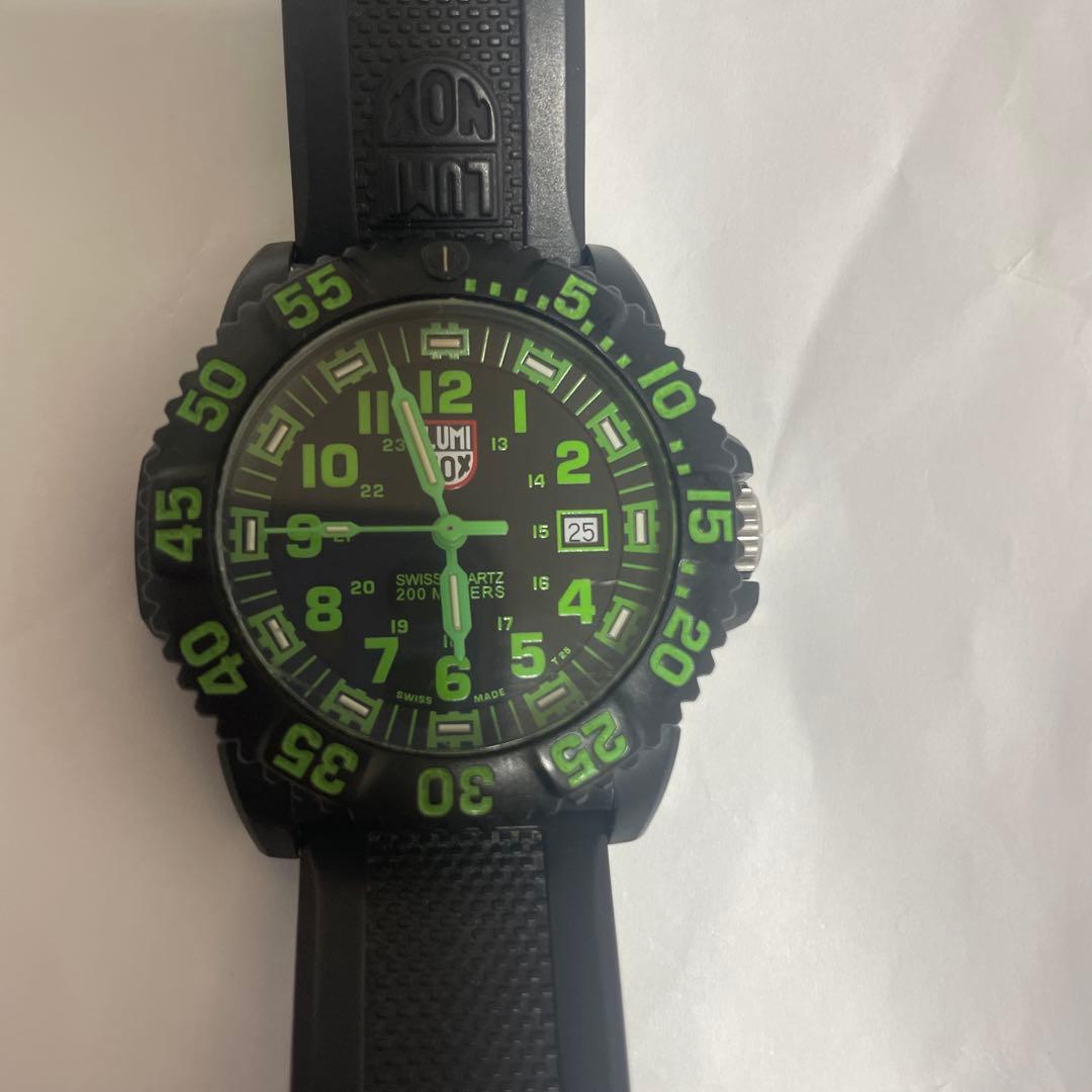LUMINOX 3000 ブラック/グリーン ラバーベルト