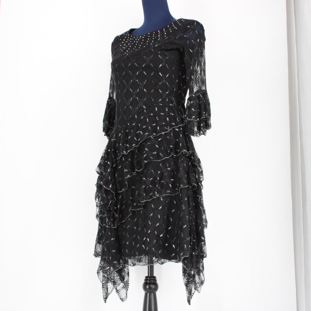 【美品 社交ダンス衣装】prima boutique ワンピース ドレス 黒