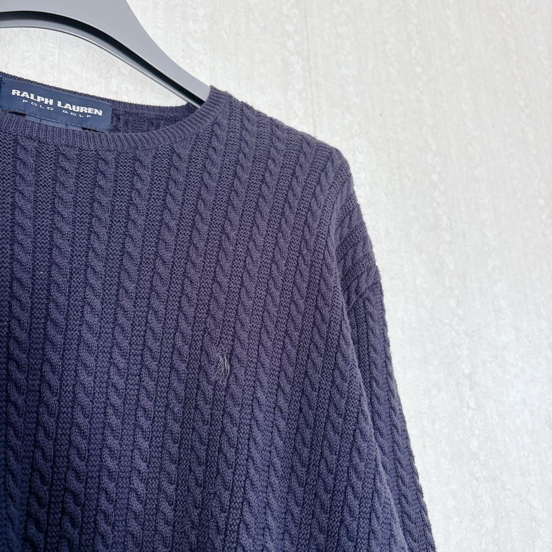 【美品】POLO GOLF RALPH LAUREN コットン ケーブルニット