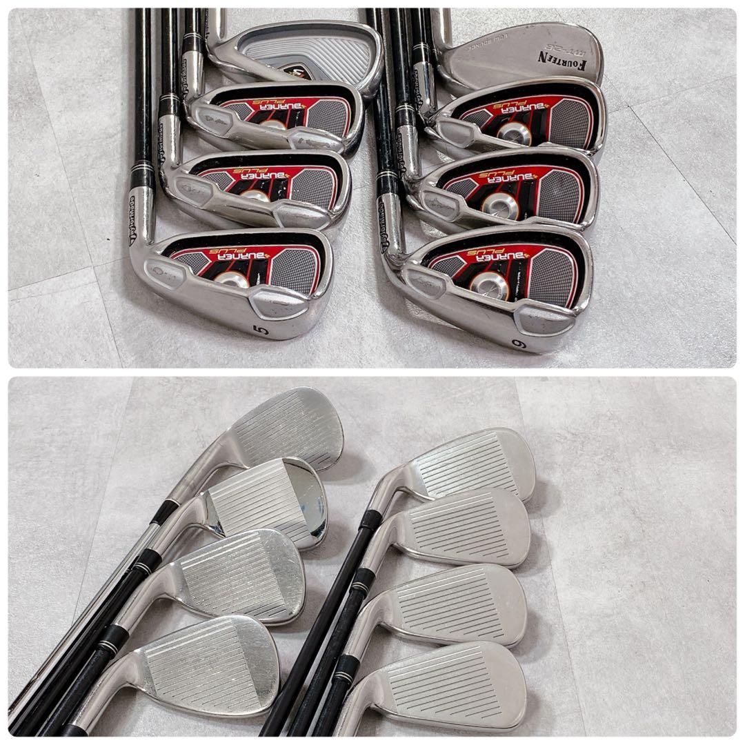 T805 テーラーメイド 他 ゴルフクラブ メンズ フルセット 13点 黒 赤