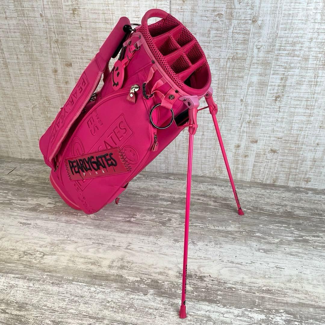 【廃盤品】PEARLY GATES ペイントロゴ　スタンドキャディバッグ　9型