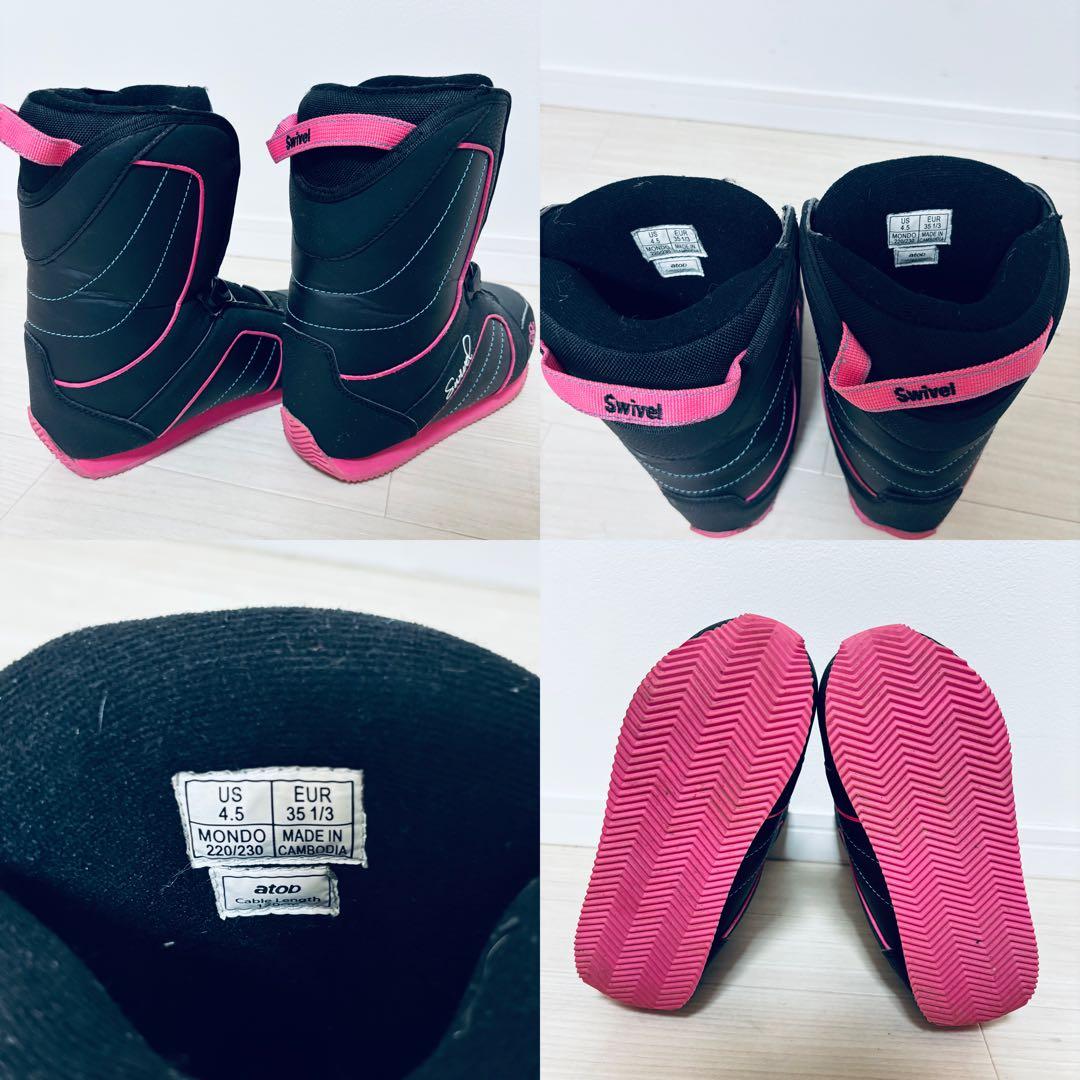 Swivel 128cm 3点セット キッズ レディース スノーボード