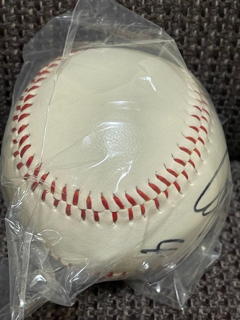 水谷実雄 4番 直筆サインボール ◆ 広島東洋カープ◆1980年代