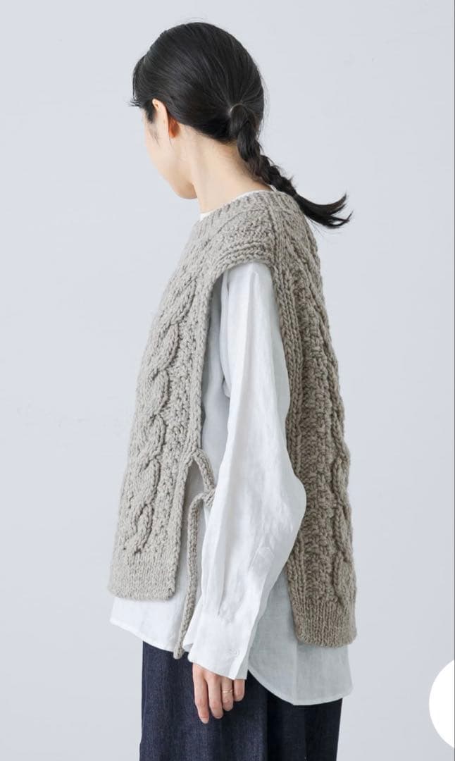 かぐれ　ニット ペルーアランニットベスト グレー