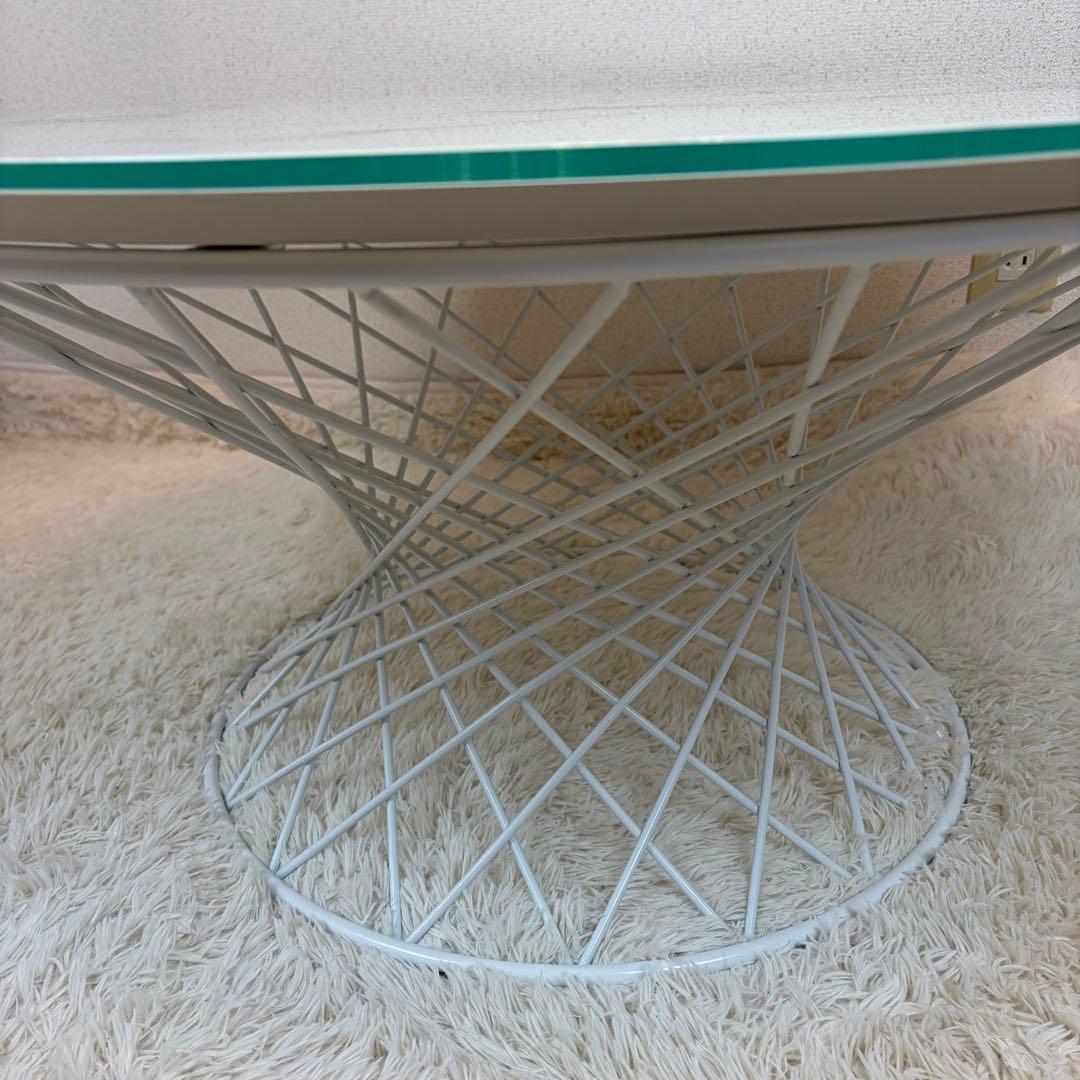 Francfranc マーリア コーヒーテーブル 大理石×ホワイト（φ800）