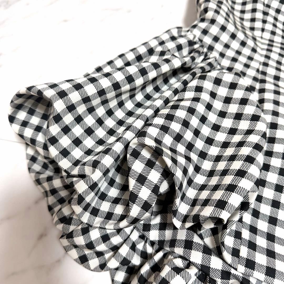 【未使用】完売品✨シーニュ バルーンジレ Colette 白 × 黒 チェック