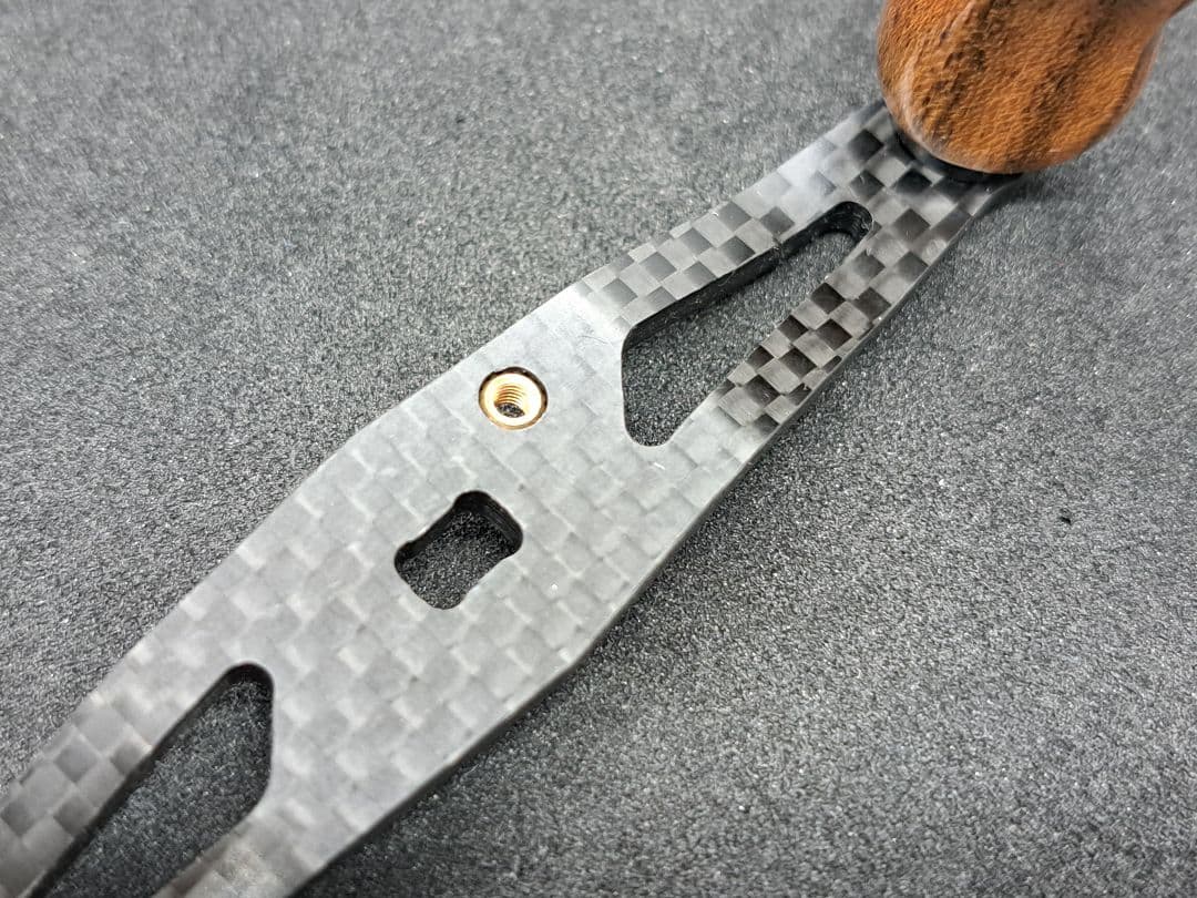 カーボンハンドル　ウッドノブセット　シマノ対応　全長105m軸間95mm