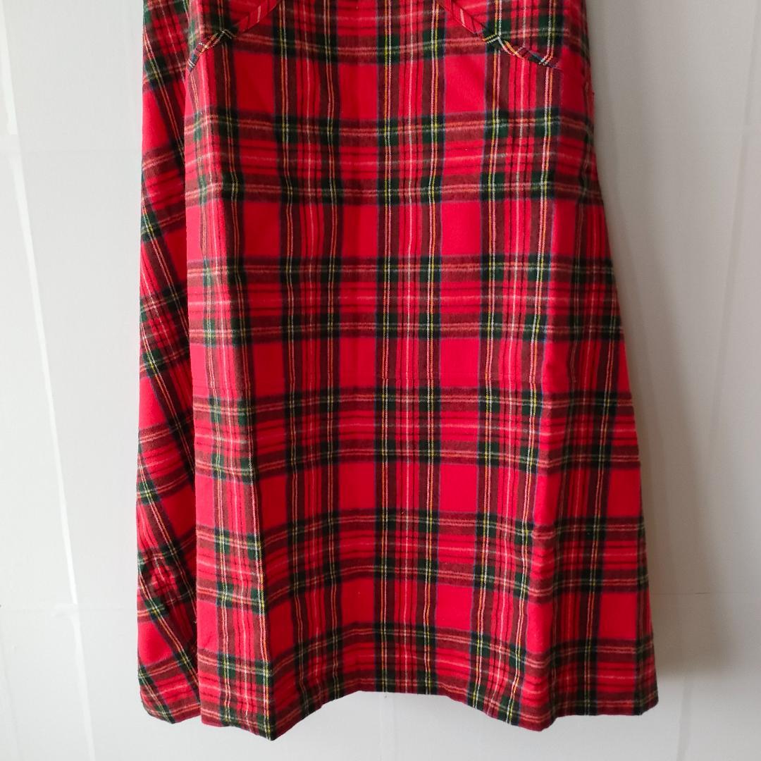 オールドマンズテーラー R&D.M.Co エプロン タータンチェック　赤