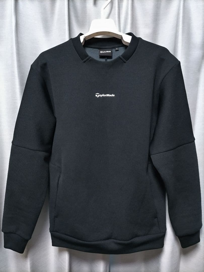 テーラーメイド　ビックロゴ　防風　ニット　セーター　黒