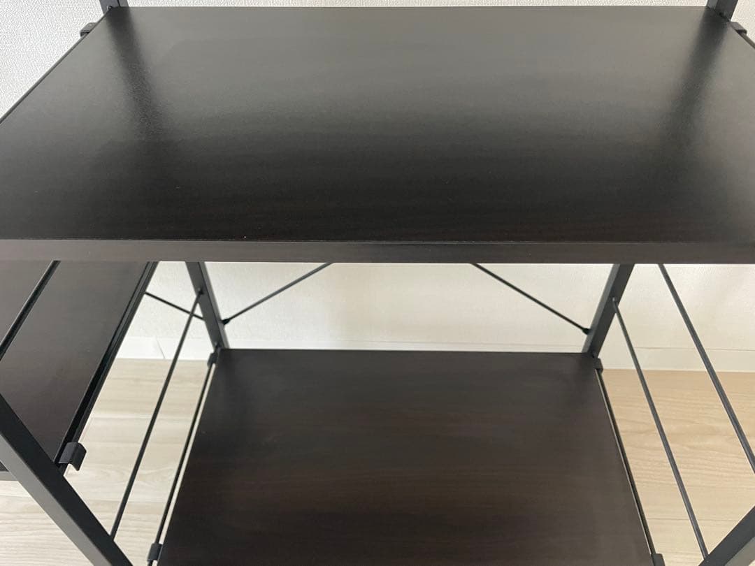 【送料込み】キッチンカウンター　ブラウン✖️ブラック