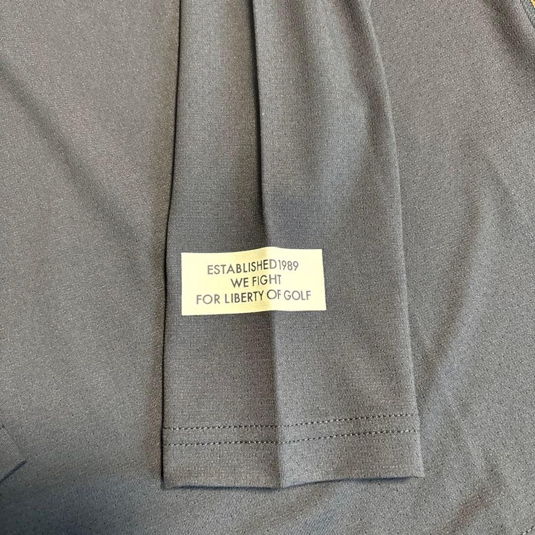 パーリーゲイツ　Nペア 天竺メッシュモックネックアンダーシャツ濃紺サイズ5